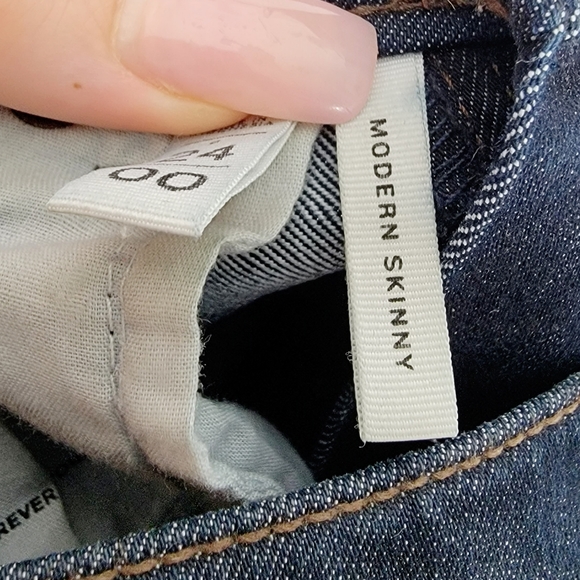 ❗️ 4 for $25 Loft Modern Skinny Dark Blue Low Rise Jeans Size 24 Petite - Picture 6 of 7